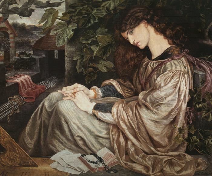 Dante Gabriel Rossetti La Pia de' Tolomei Norge oil painting art
